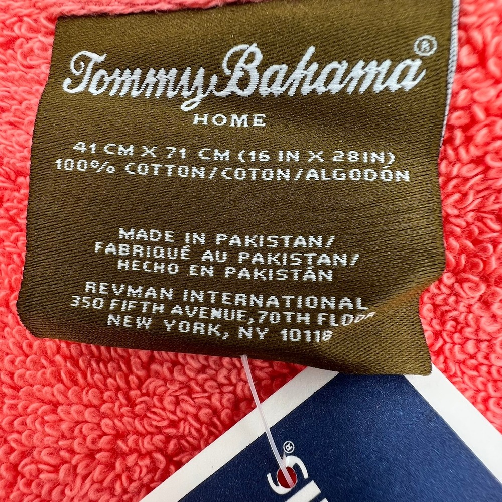 Tommy Bahama Towel Set Women OS Coral Brand New Cypress Bay Cotton 3pc - Picture 4 of 8